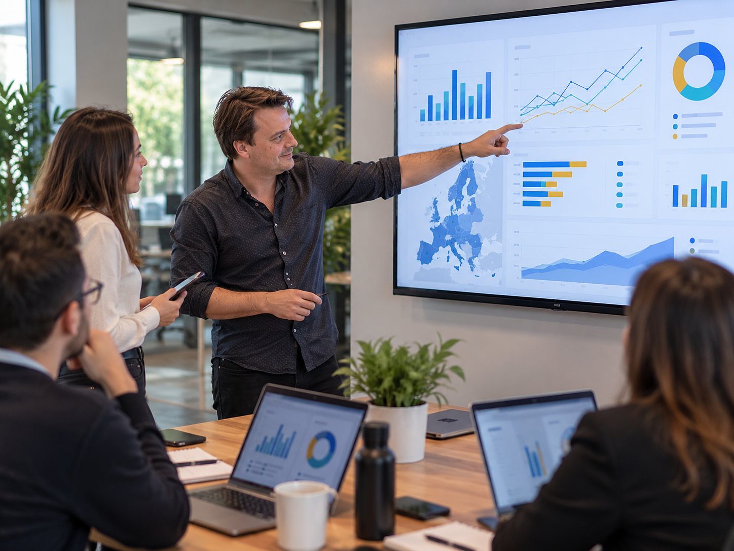Lecture d'un tableau de bord Power BI avec l'equipe